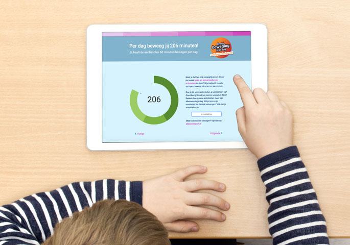 voorbeeld van de beweegtest voor kinderen