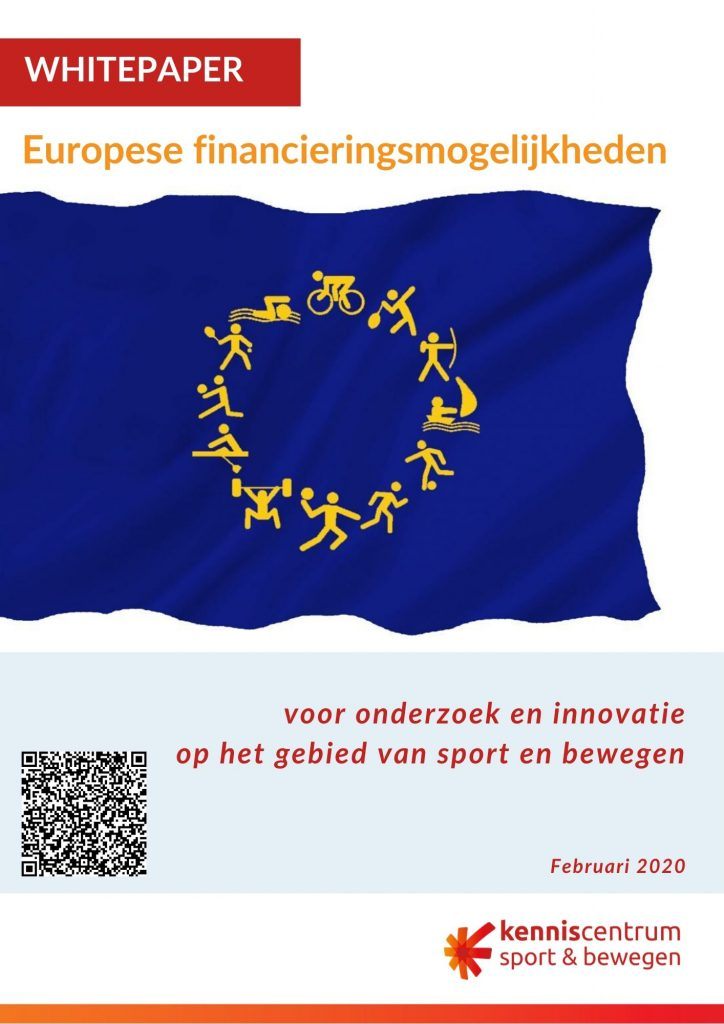 Titelpagina van de whitepaper Europese financieringsmogelijkheden met aangepaste Europese vlag