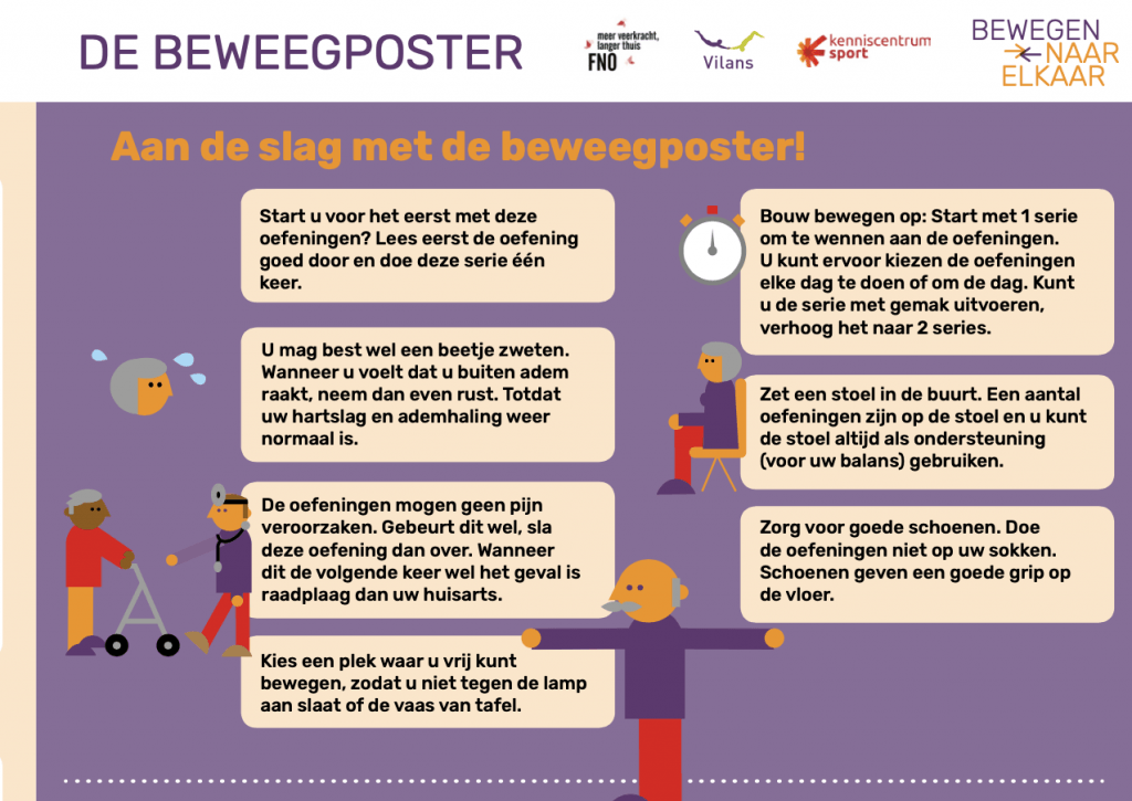 beweegposter oefeningen voor senioren