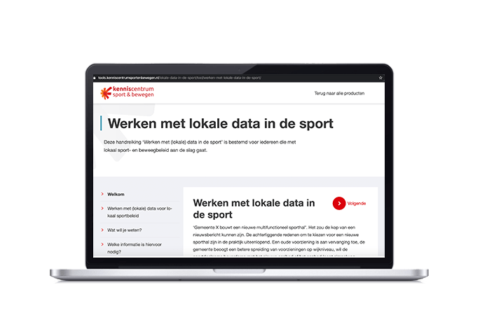 visuele weergave werken met lokale data in de sport