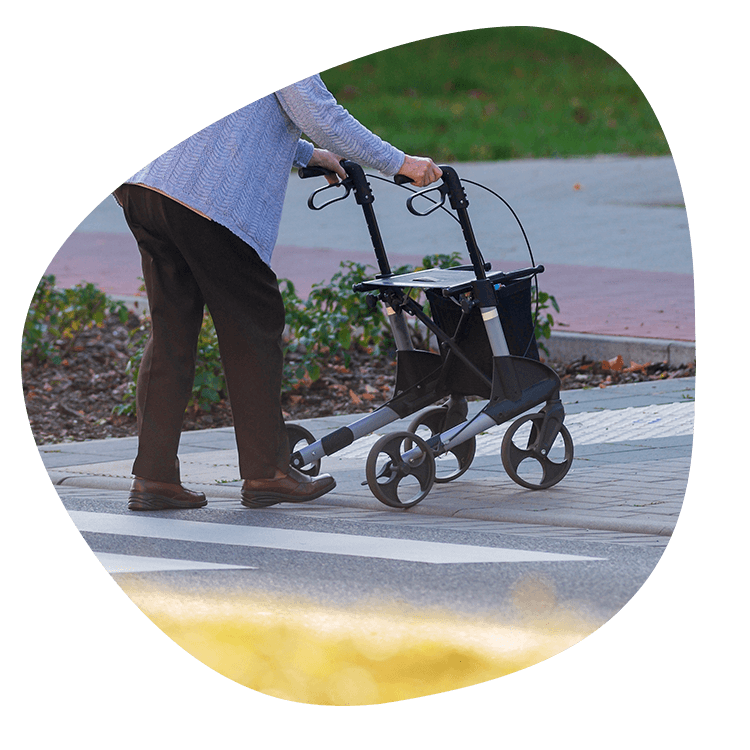 mevrouw met rollator