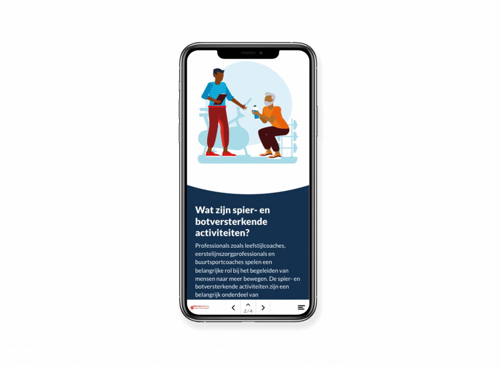 mobiele weergave oefengids spier- en botversterkende oefeningen