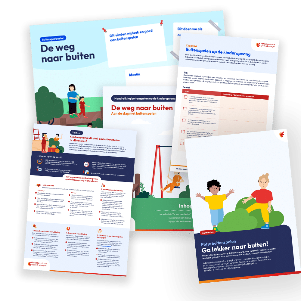 Voorbeeldweergave toolkit buitenspelen op de kinderopvang
