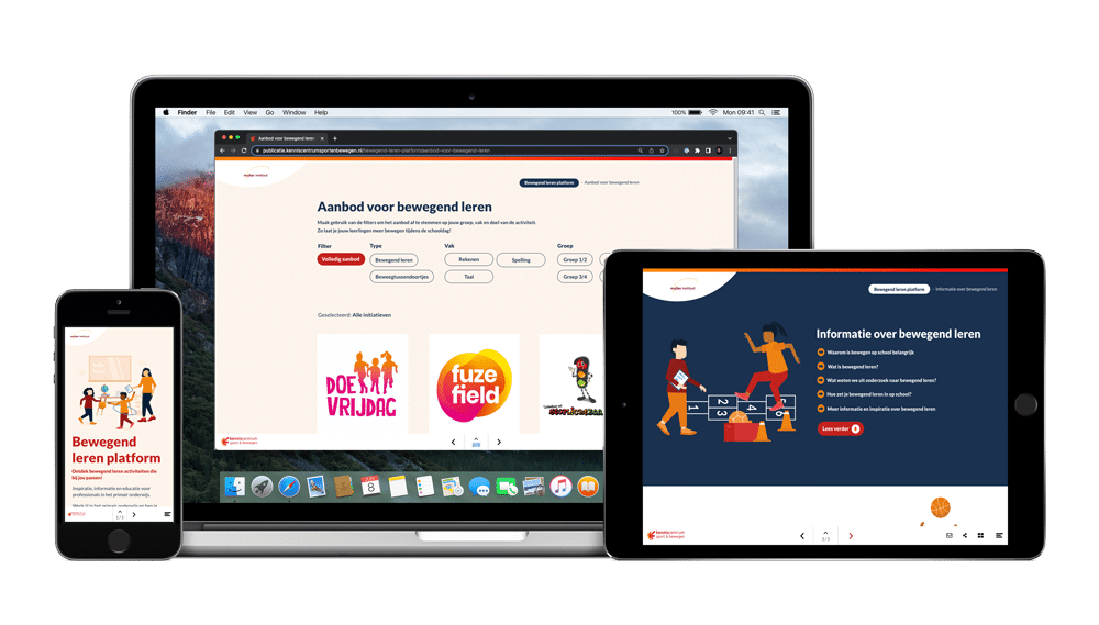 bewegend leren platform op meerdere platformen