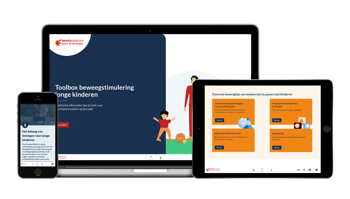 voorbeeldweergave van de toolbox beweegstimulering jonge kinderen