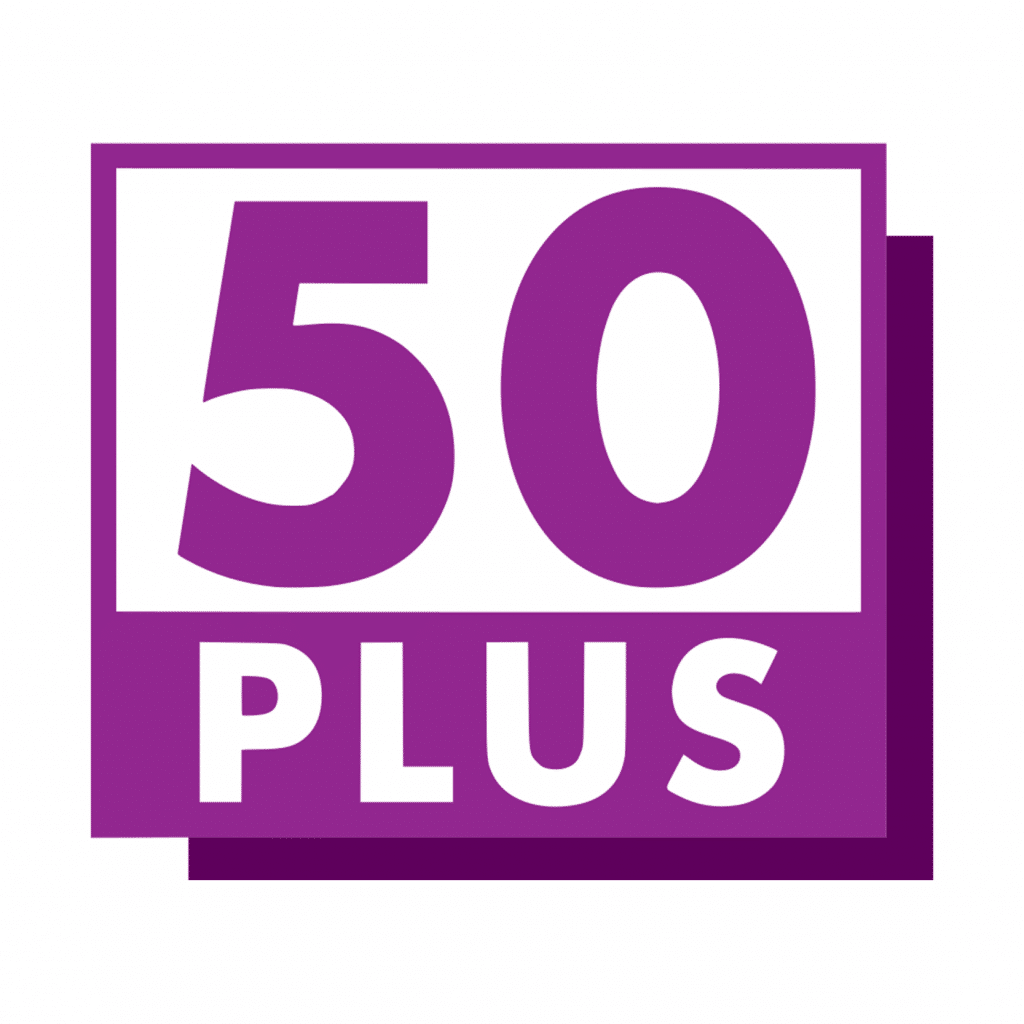 50 plus logo