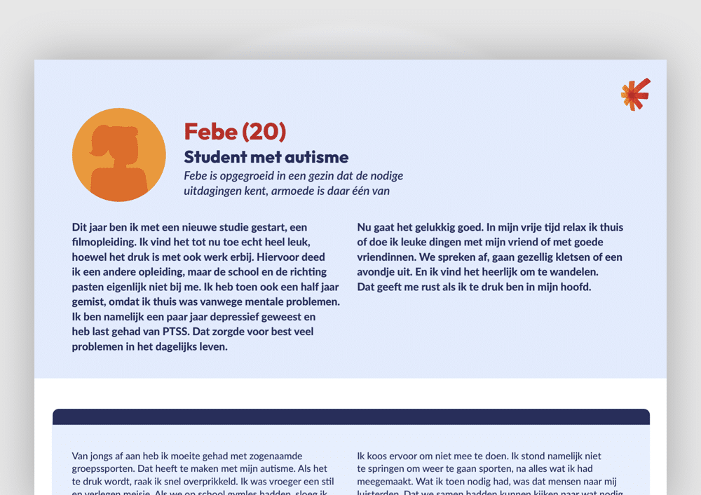portret armoede Febe