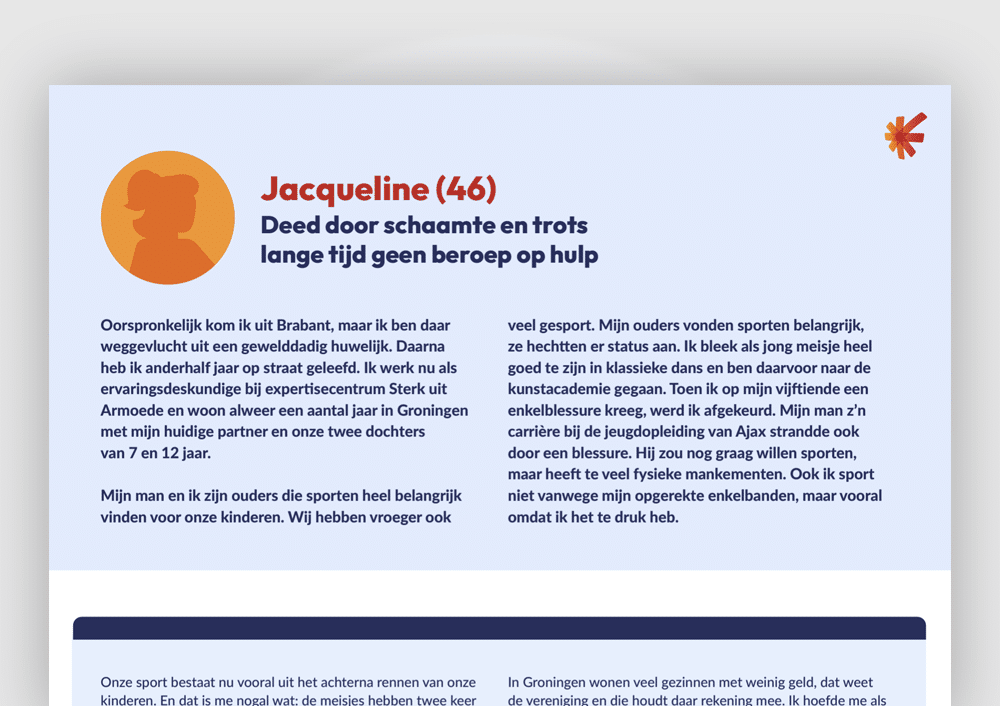 portret armoede Jaqueline