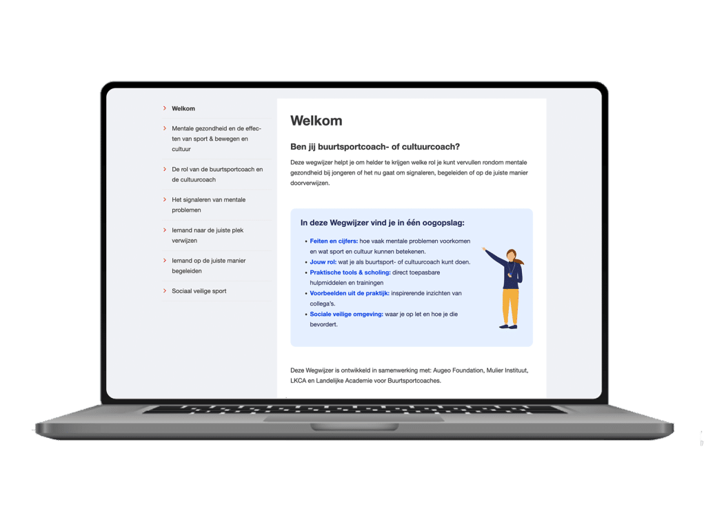 Visuele weergave van de wegwijzer mental gezondheid